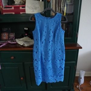 Ann Taylor Blue Flower Dress
